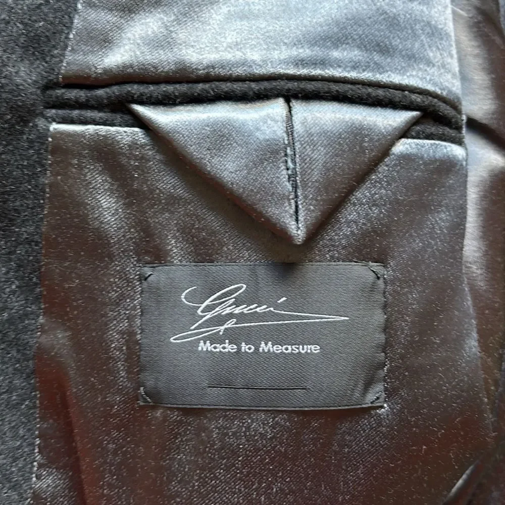 Gucci Made to Measure Tom Ford Era Charcoal Wool Overcoat Zegna Eu 46 US 36-38